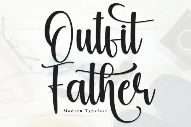 Outfit Father Script font