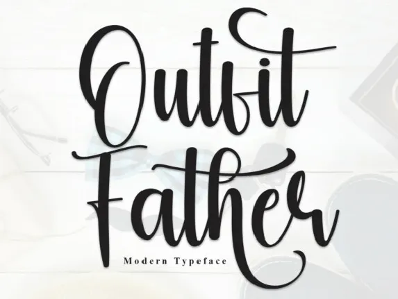 Outfit Father Script font