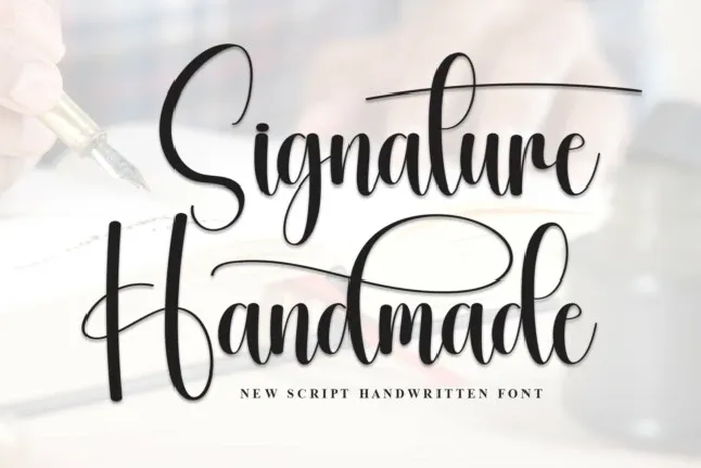 Signature Handmade font