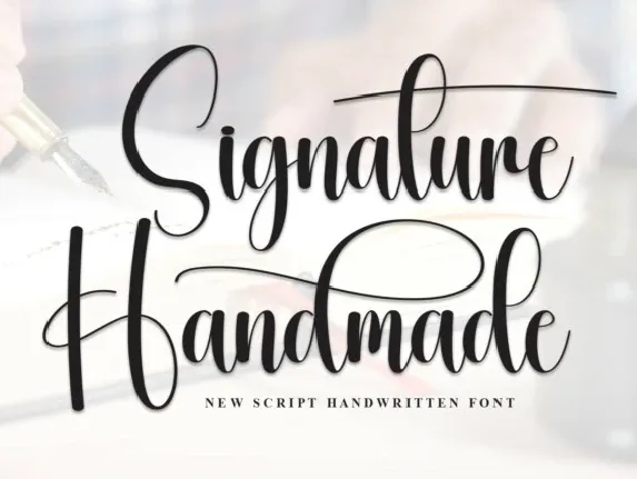 Signature Handmade font