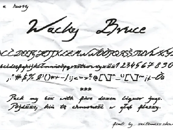 zai Wacky Bruce font