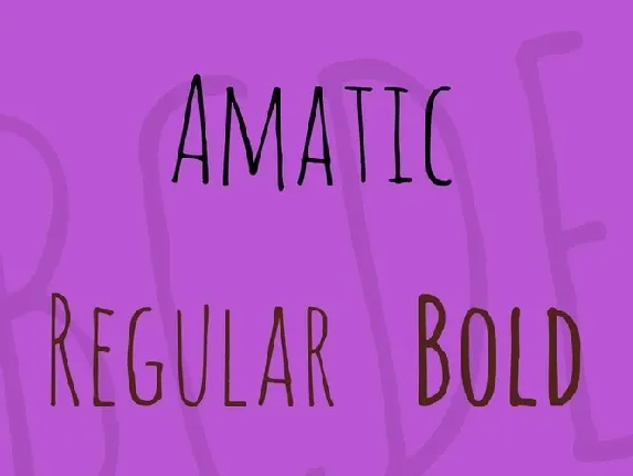 Amatic font