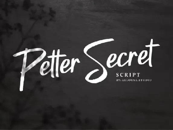 Petter Secret Brush font