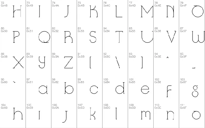 Omnimatic font