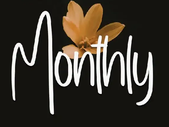 Monthly Script font