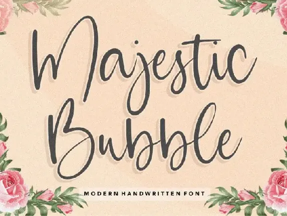 Majestic Bubble Handwritten font