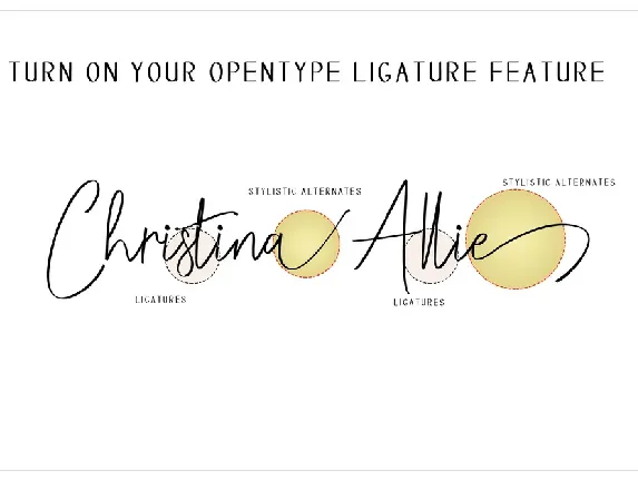 Christina Allie Script font