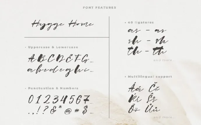 Hygge Home Brush font