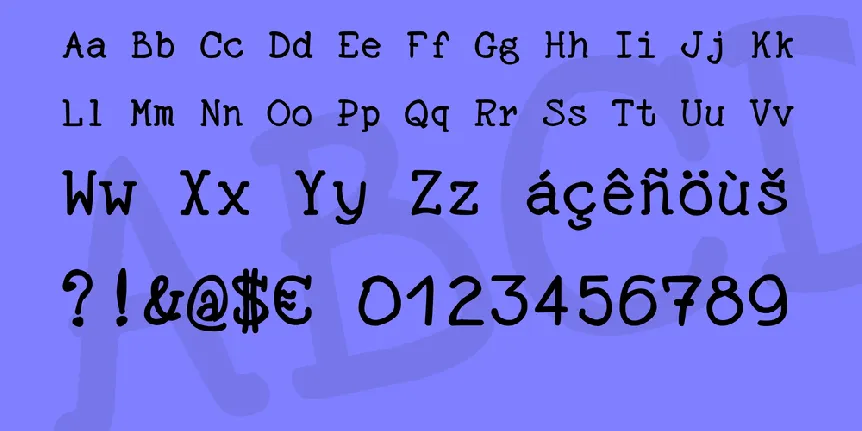 zai Pencil Typewriter font