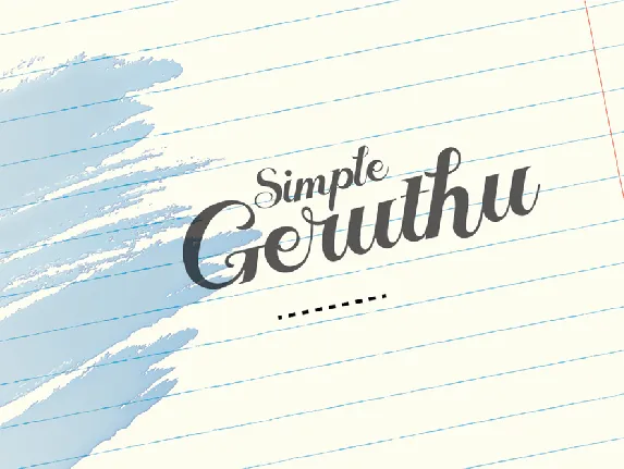 Simple Geruthu font