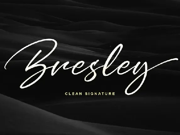 Bresley Clean Signature font