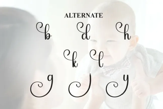 Baby Script font