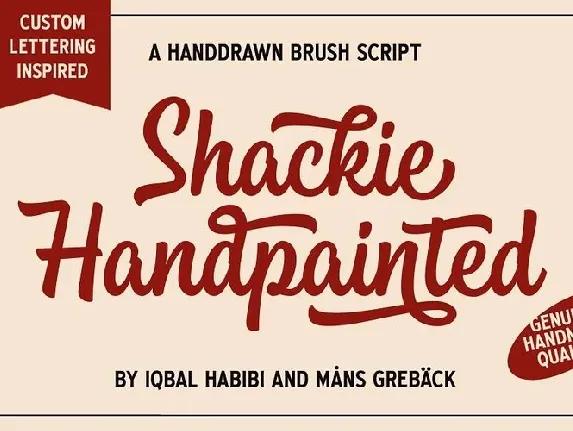 Shackie Handpainted font