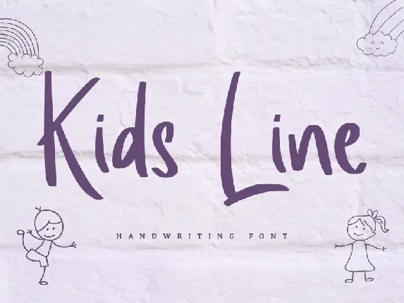 Kids Line - Personal Use font