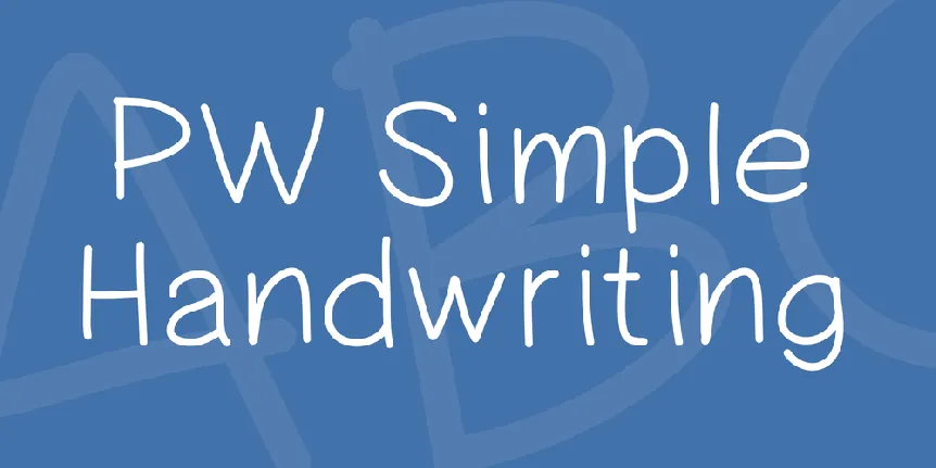 PW Simple Handwriting font