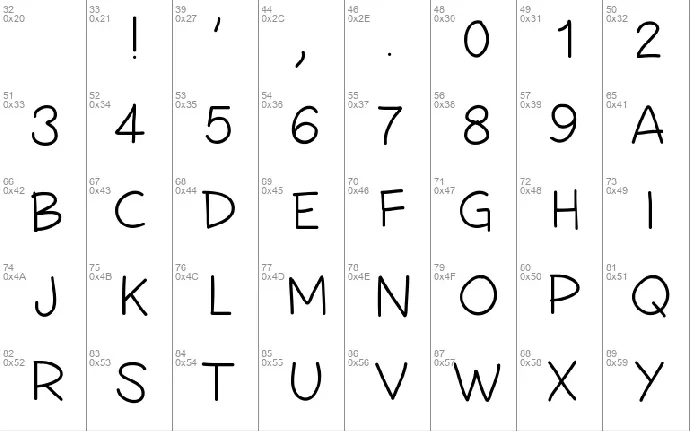 PW Simple Handwriting font