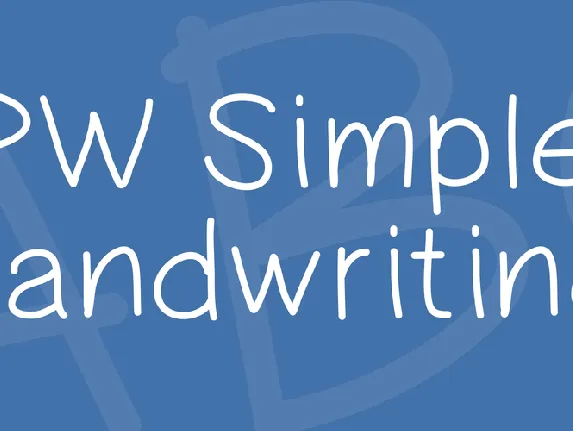 PW Simple Handwriting font