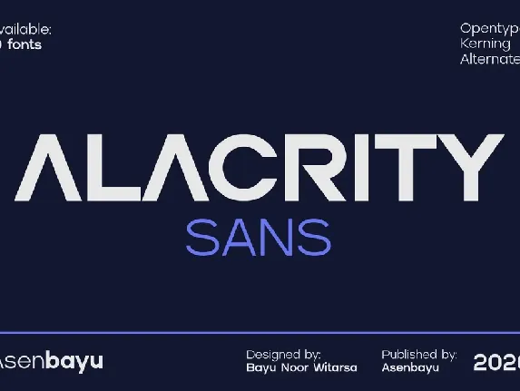 Alacrity Sans Family font