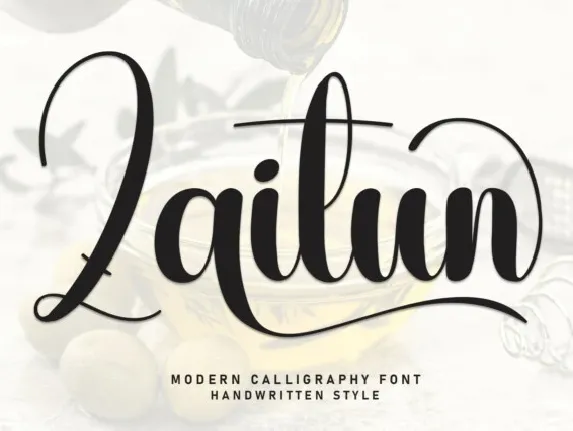 Zaitun Script font