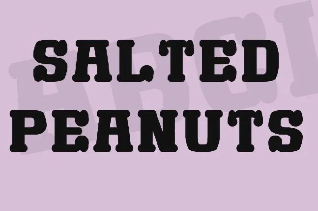 Salted Peanuts font