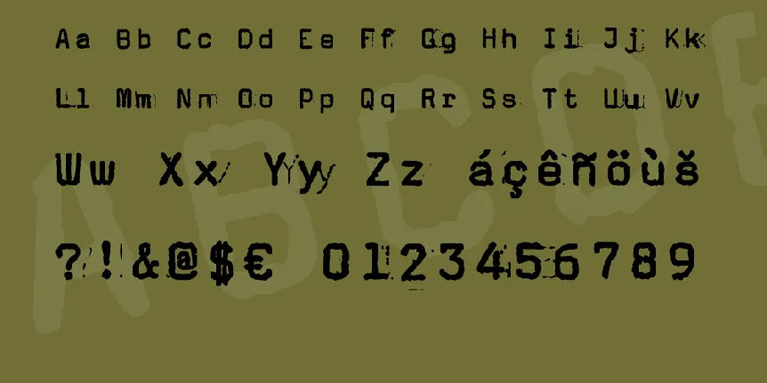 zai Olivetti Hispano Pluma 22 Typewriter font