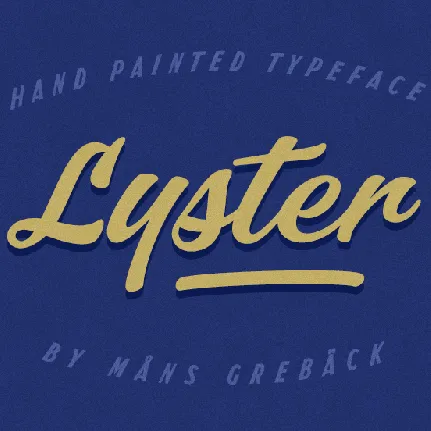 Lyster PERSONAL USE ONLY font