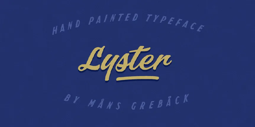 Lyster PERSONAL USE ONLY font