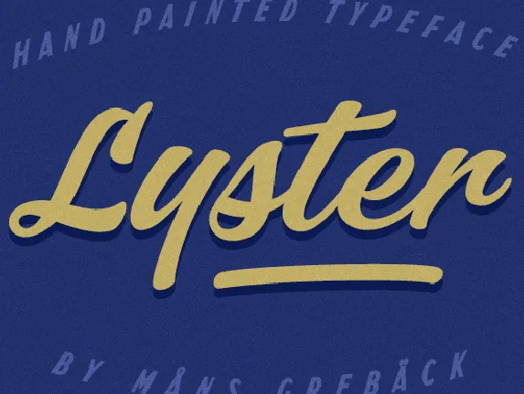 Lyster PERSONAL USE ONLY font