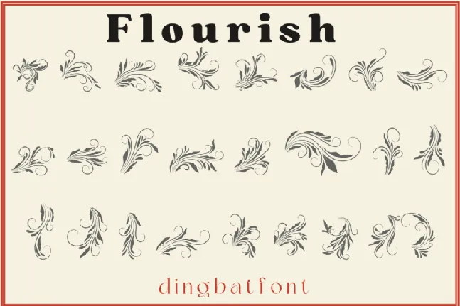 Flourish Display Typeface font