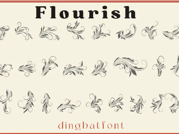 Flourish Display Typeface font