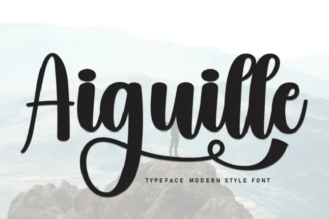 Aiguille Script font