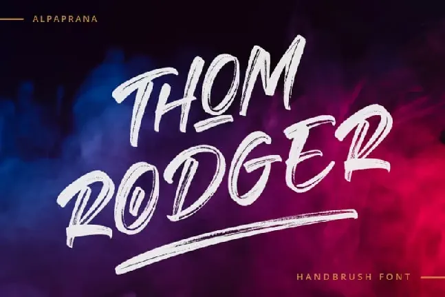 Thom Rodger Brush font