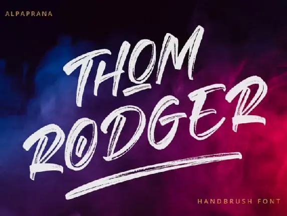 Thom Rodger Brush font