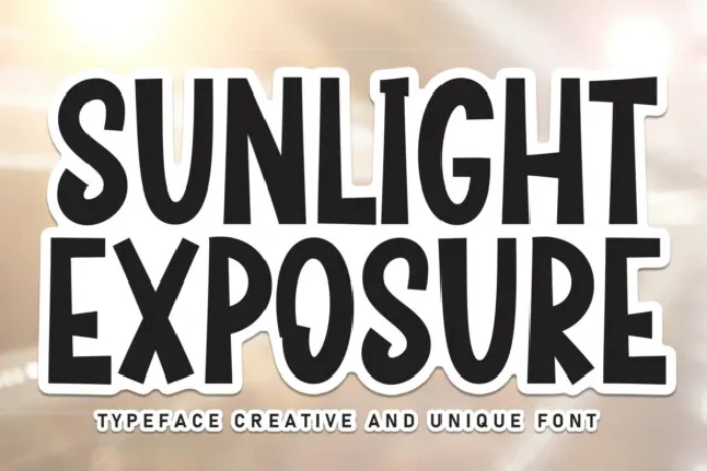 Sunlight Exposure Display font