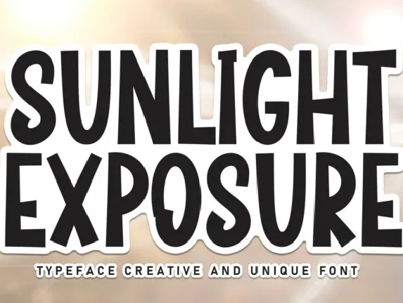 Sunlight Exposure Display font