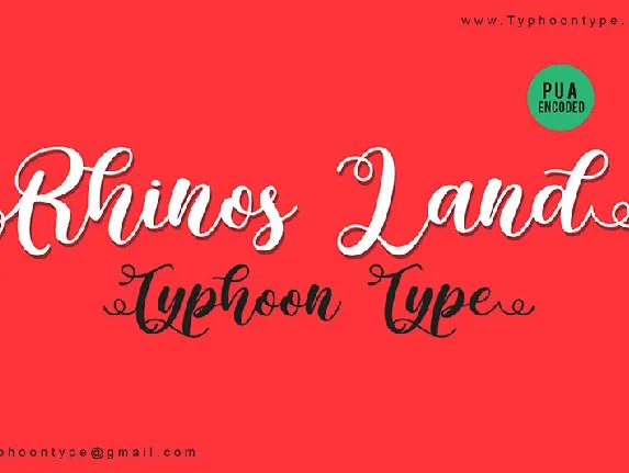 Rhinos Land Calligraphy font