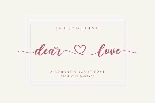 dear love - personal use font