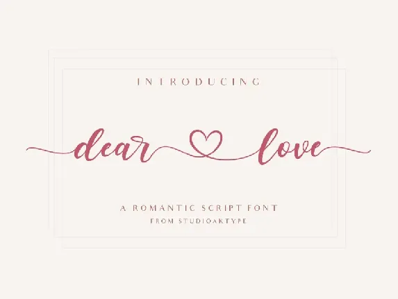 dear love - personal use font