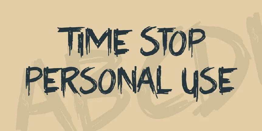 Time Stop Personal Use font