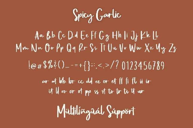 Spicy Garlic Demo font