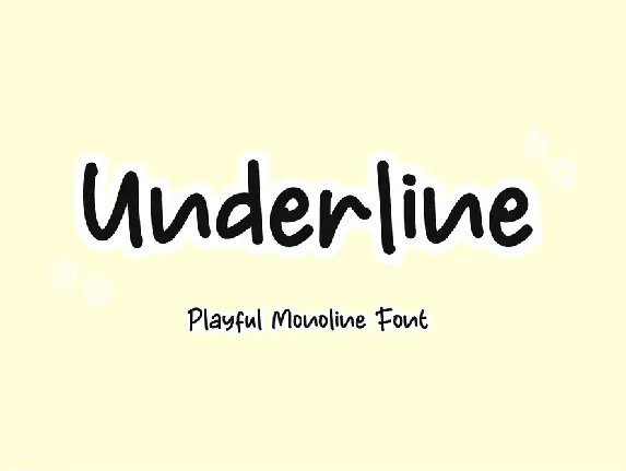 Underline font