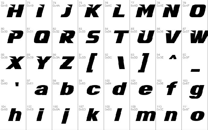 Infinite Justice font