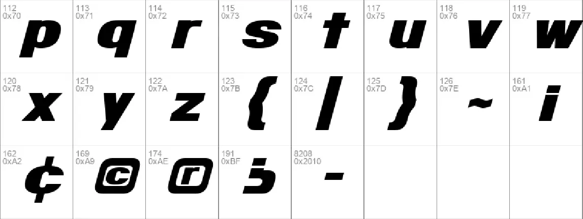 Infinite Justice font