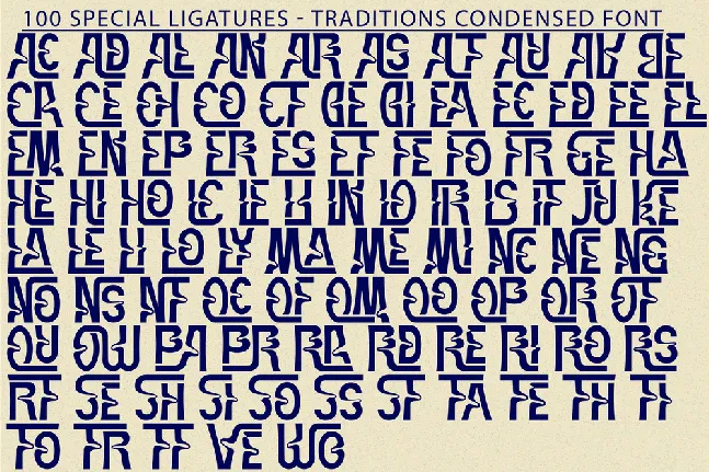 Traditions Condensed Demo font