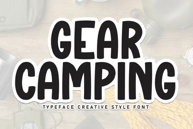 Gear Camping Display font