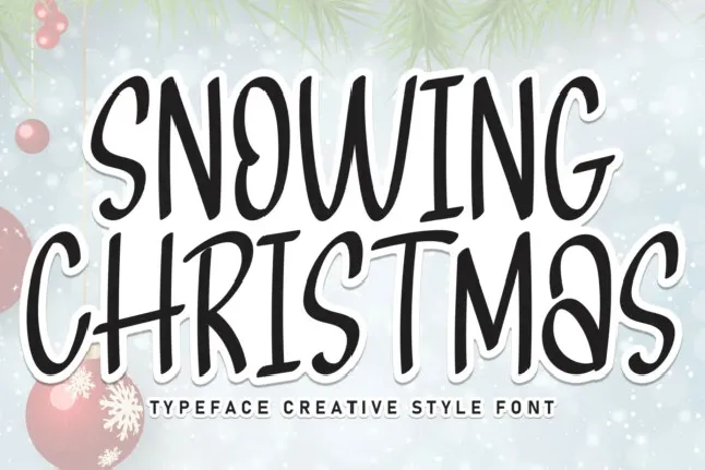 Snowing Christmas Display font