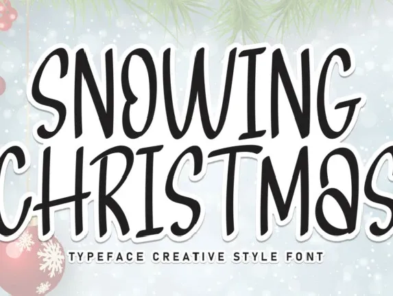 Snowing Christmas Display font