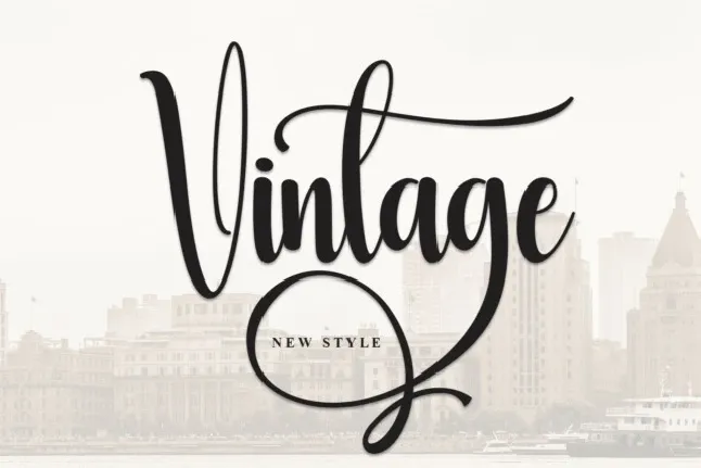 Vintage Calligraphy Typeface font