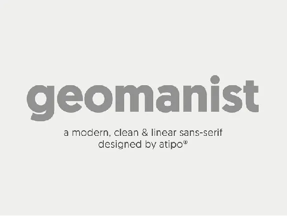 Geomanist Family font