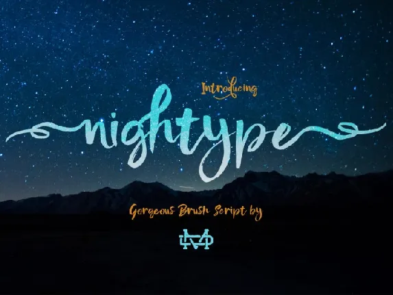 Nightype Brush font